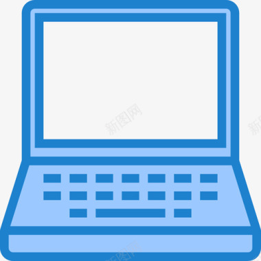笔记本电脑电脑硬件15蓝色图标图标