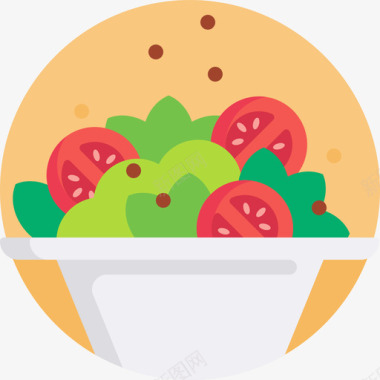 沙拉食物111平的图标图标