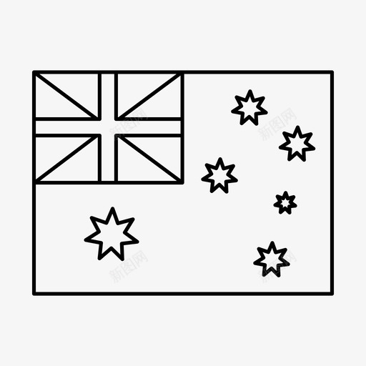 澳大利亚国旗国家世界国旗图标svg_新图网 https://ixintu.com 世界国旗 国家 澳大利亚国旗