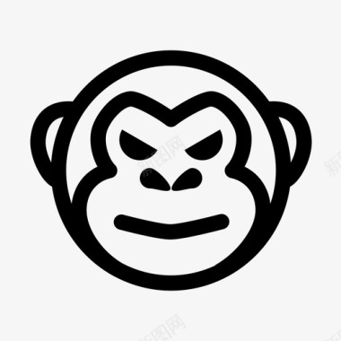 猴子动物卡通图标图标
