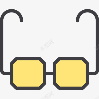 眼镜网络必备5线性颜色图标图标