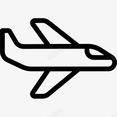 飞机物流配送5直线图标图标
