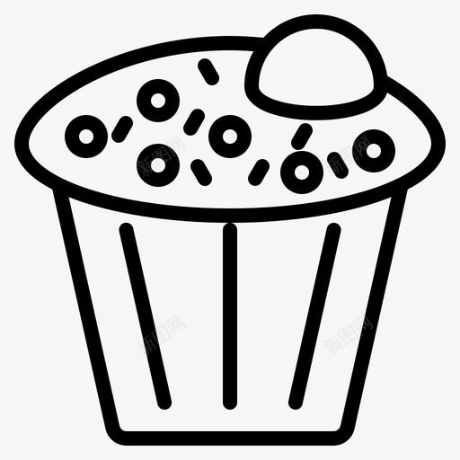 纸杯蛋糕面包店美味图标svg_新图网 https://ixintu.com 甜蜜 纸杯蛋糕 美味 面包店 饥饿