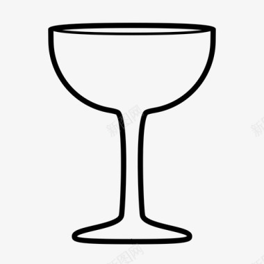 玛格丽塔杯酒吧鸡尾酒杯图标图标