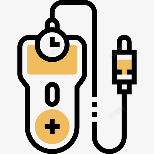 定时器照相机和配件7黄色阴影图标svg_新图网 https://ixintu.com 定时器 照相机 配件 阴影 黄色