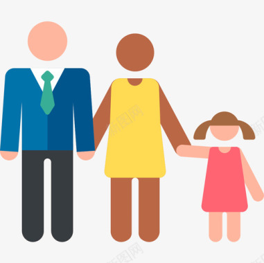 女儿家庭类型2颜色图标图标