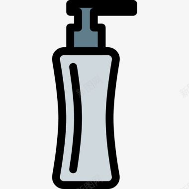 肥皂美容spa6线性颜色图标图标