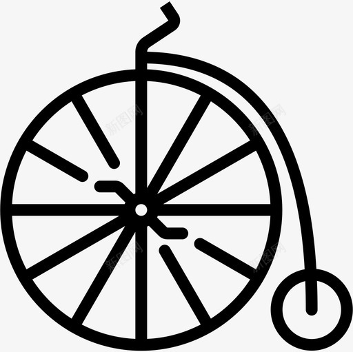 自行车发明直线图标svg_新图网 https://ixintu.com 发明 直线 自行车