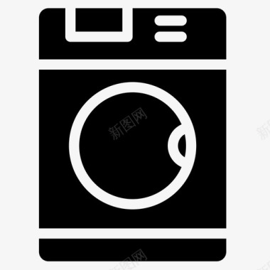 洗衣机卫生16固体图标图标