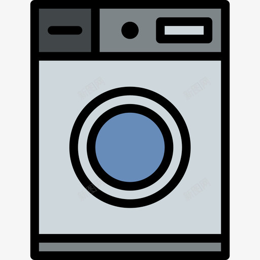 洗衣机洗衣房18原色图标svg_新图网 https://ixintu.com 原色 洗衣房 洗衣机
