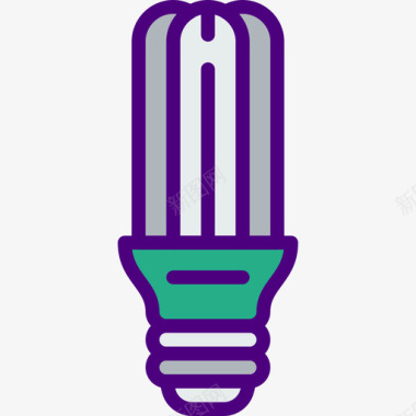 灯泡家用11线性颜色图标图标