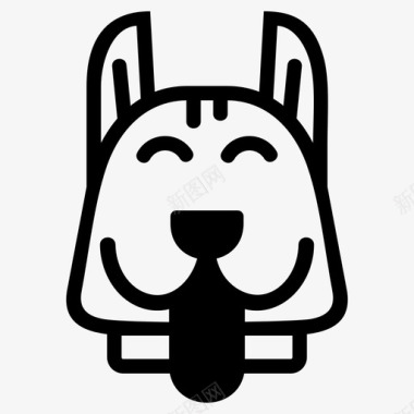狗动物脸图标图标