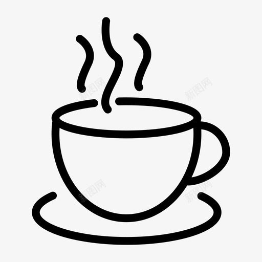 咖啡杯茶茶杯图标svg_新图网 https://ixintu.com 咖啡杯 茶杯