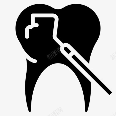 医用牙钻牙医设备图标图标