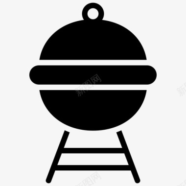 户外烹饪烧烤炭火烧烤图标图标