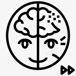 变形的年龄衰老老年图标高清图片