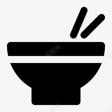 筷子碗早午餐图标图标