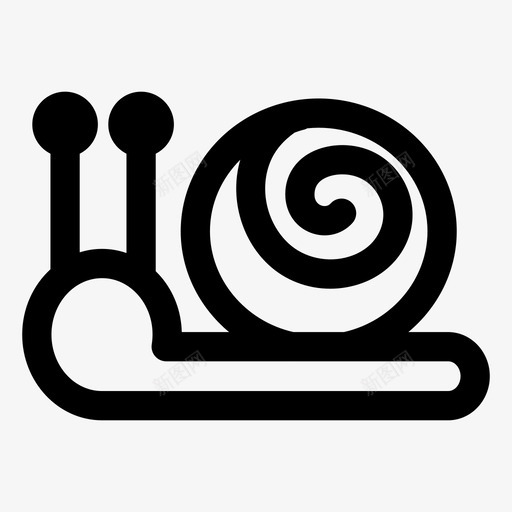 蜗牛软体动物海洋生物图标svg_新图网 https://ixintu.com 懒虫 景观设备线图标包 海洋生物 蜗牛 蜗牛壳 软体动物