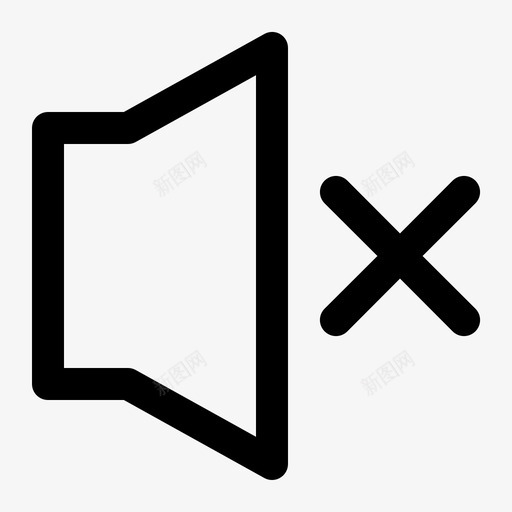 静音音乐音符图标svg_新图网 https://ixintu.com 声音 静音 音乐 音乐用户界面轮廓 音符