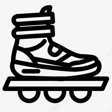 溜冰鞋海滩溜冰图标图标