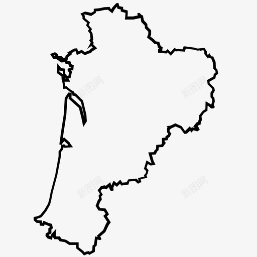 新阿基坦法国地图图标svg_新图网 https://ixintu.com 地图 新阿基坦 法国