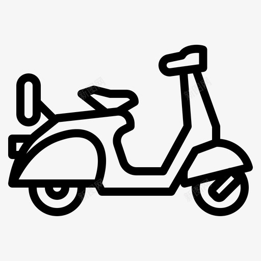 复古滑板车摩托车交通工具图标svg_新图网 https://ixintu.com 交通工具 复古 摩托车 滑板车 车辆