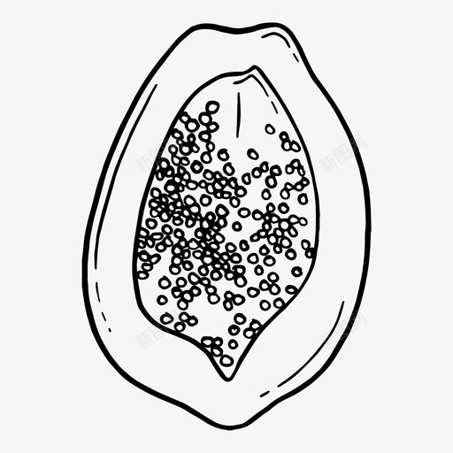 木瓜食品水果图标svg_新图网 https://ixintu.com 木瓜 水果 甜食 蔬菜和水果 食品