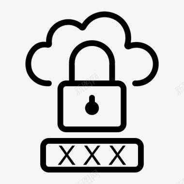 密码拒绝访问云密码图标图标