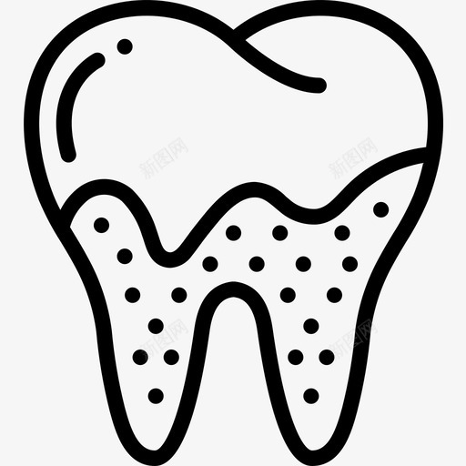 牙菌斑牙科学4线状图标svg_新图网 https://ixintu.com 牙科学4 牙菌斑 线状