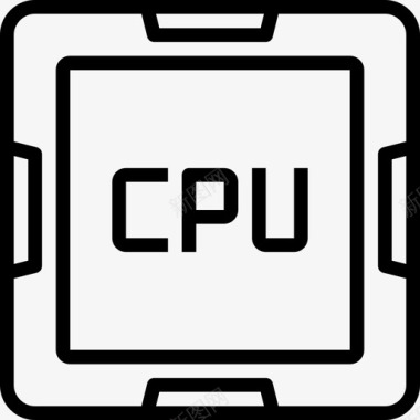 Cpu计算机硬件8线性图标图标