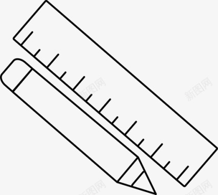 秤铅笔尺子图标图标