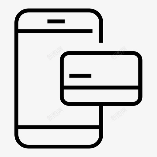 移动支付货币交易图标svg_新图网 https://ixintu.com 业务 交易 图标 支付 移动 线图 货币
