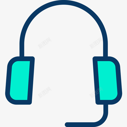 耳机触点21线状颜色图标svg_新图网 https://ixintu.com 线状 耳机 触点 颜色