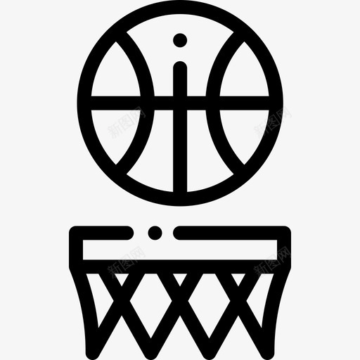 篮球自由时间16直线型图标svg_新图网 https://ixintu.com 时间 直线 篮球 线型 自由
