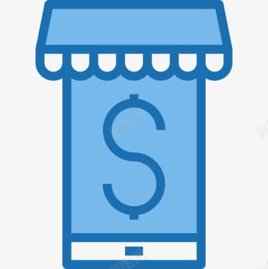 智能手机购物和电子商务10蓝色图标图标
