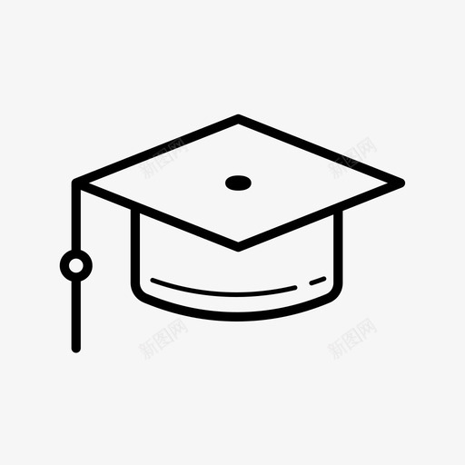 帽子学位帽毕业生图标svg_新图网 https://ixintu.com 其他 学位 帽子 毕业生