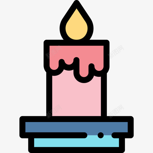 蜡烛睡眠时间8线性颜色图标svg_新图网 https://ixintu.com 时间 睡眠 线性 蜡烛 颜色