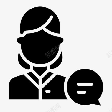 女用户14字形图标图标