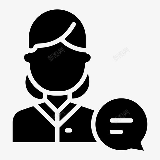 女用户14字形图标svg_新图网 https://ixintu.com 字形 用户