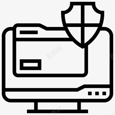 文件夹安全计算机数据图标图标