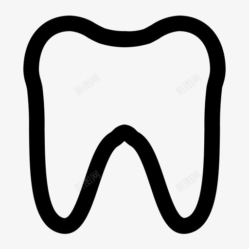 牙齿护理口腔图标svg_新图网 https://ixintu.com 医疗 口腔 护理 样式 牙齿 白色