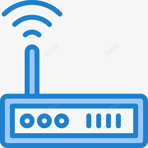 路由器数据和网络5蓝色图标svg_新图网 https://ixintu.com 数据 网络 蓝色 路由器