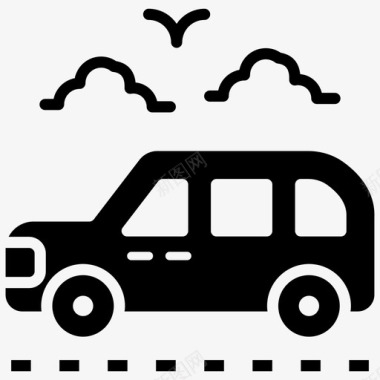 豪华车公共交通交通图标图标