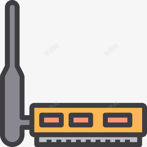 Wifi计算机硬件11线性颜色图标svg_新图网 https://ixintu.com Wifi 线性颜色 计算机硬件11