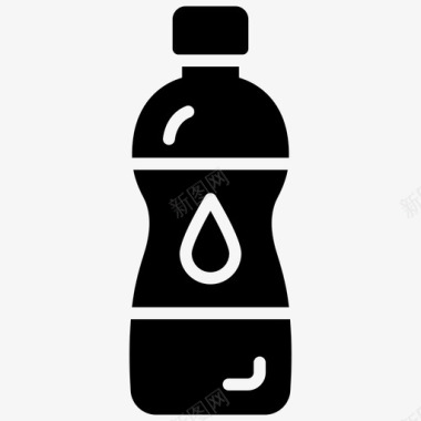 水瓶饮用水塑料容器图标图标