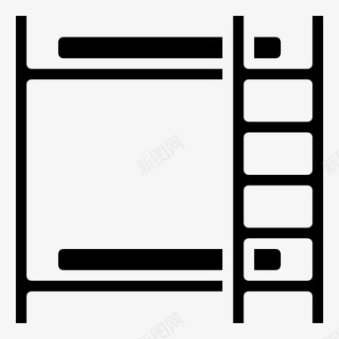 双层床床架家具图标图标