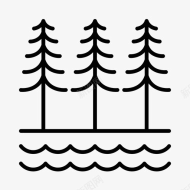 树木森林花园图标图标