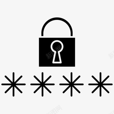 密码锁挂锁图标图标