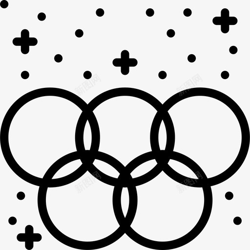 奥运会冬季运动25直线图标svg_新图网 https://ixintu.com 冬季运动 奥运会 直线