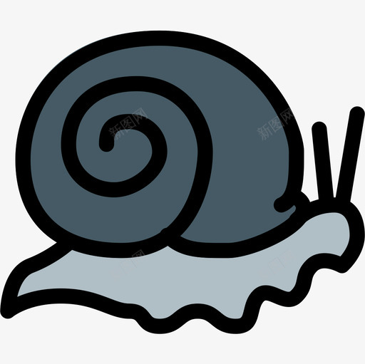 蜗牛动物43线形颜色图标svg_新图网 https://ixintu.com 动物 线形 蜗牛 颜色